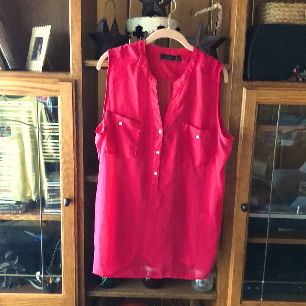 Sheer sleeveless top